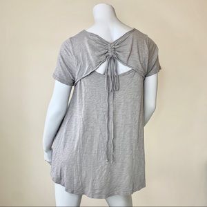 Anthropologie T.la Gray Trapeze Top